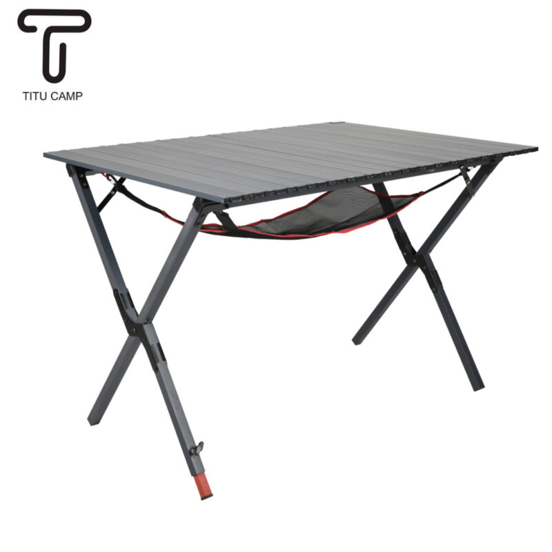 میز مسافرتی قابل حمل OUTDOOR 4/6 با پایه‌ی تنظیم ارتفاع